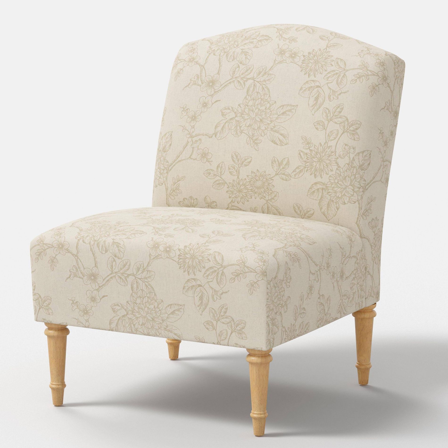 Slipper Chair Toile Floral Stucco - Threshold™