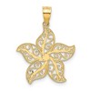 Black Bow Jewelry 14k Yellow Gold Flat Filigree Starfish Pendant, 19mm (3/4 Inch) - 3 of 4