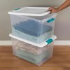Sterilite Storage System Solution with 106 Quart Clear Stackable Storage Box Organization Containers with White Latching Lid - image 2 of 4