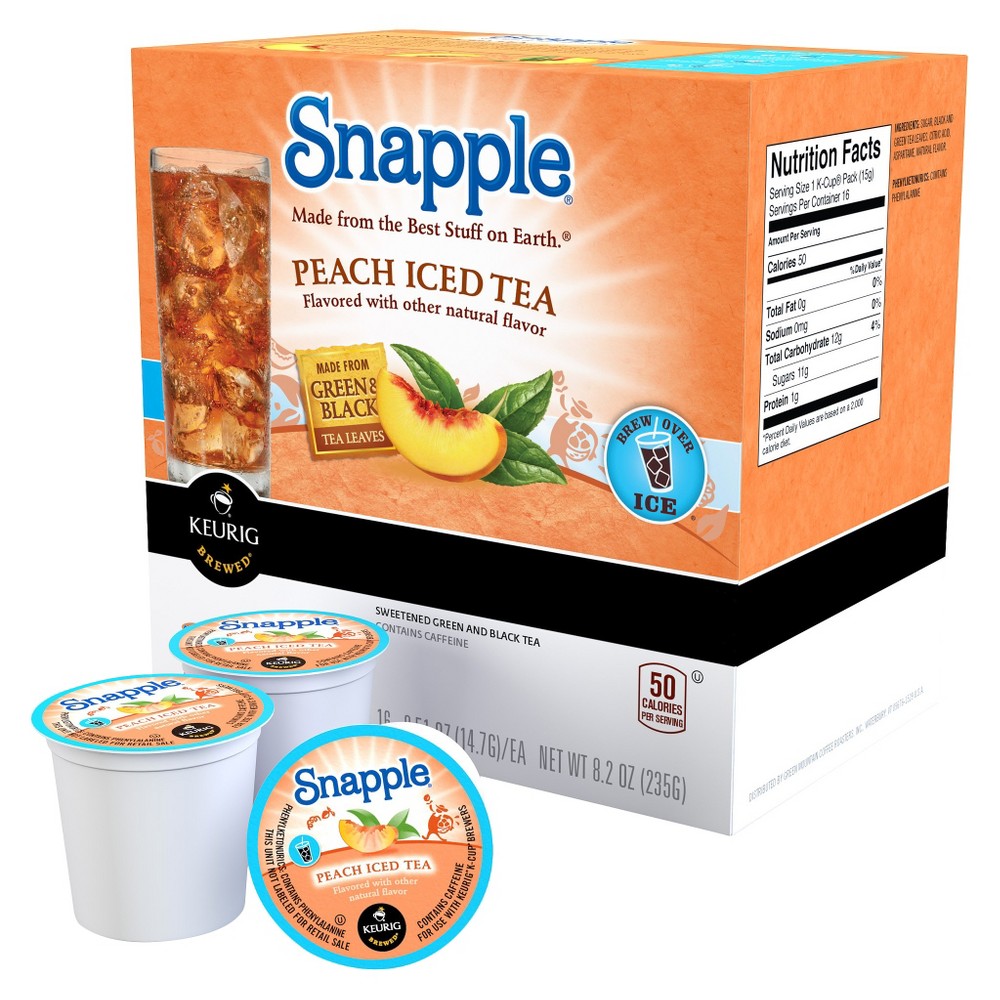 UPC 099555016727 product image for Snapple Peach Iced Tea - K-Cup Pods - 16ct | upcitemdb.com
