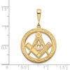 Black Bow Jewelry 14k Yellow Gold Masonic Circle Pendant, 18mm or 23mm - 4 of 4