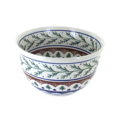 Blue Rose Polish Pottery Evergreen Small Mixing Bowl