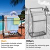 Whizmax Pool Towel Rack,Outdoor PVC Trapedozal Poolside Storage Organizer with Wheels,5 Bars,Stores Floats and Paddles,Towel Stand for Pool,Indoor - 2 of 4