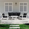 WestinTrends Avalon Outdoor 6-Piece Modular Sectional Patio Furniture Sofa Set, White/Black - 2 of 4