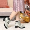 Perphy Women's Platform Lace Up Chunky Heel Ankle Combat Boots - 2 of 4