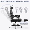 Ergonomic Office Chair,Swivel Task Chair with Adjustable Lumbar Support,Home Office Chair with Footrest,Mesh High Back Gaming Chair - 2 of 4