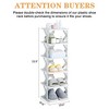 VECELO 4/5/6 Tier Vertical Narrow Shoe Rack, Freestanding Shoe Racks, Skinny Shoe Shelf, Compact Shoe Organizer for Small Spaces, Gray - 3 of 4