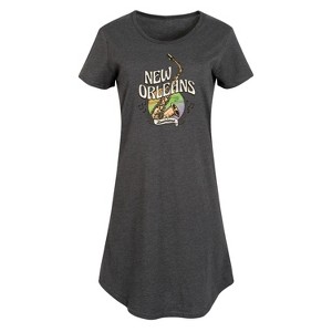 Women's - Instant Message - New Orleans Graphic T-shirt Dress - 1 of 4