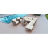 SKRAN 9-Piece Patio Rattan Furniture Set With Acacia Wood Legs and Tabletop, PE Rattan Sectional Sofa Set with Coffee Table, Washable Cushion - 2 of 4