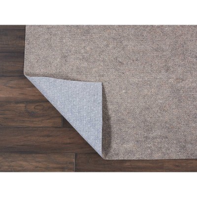 Tayse Rugs Gatto Felt Solid Gray Scatter Mat Rug Pad