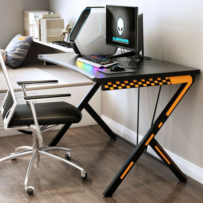 Costway Gaming Desk Computer Desk PC Laptop Table Workstation Home Office Ergonomic New, 4 of 11