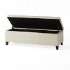 TiramisuBest Storage Ottoman Bench, Brown PU Entryway Bench, 51.25"L x 17.5"W x 16.25"H - 2 of 4