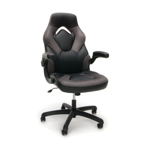 Adjustable Leather Mesh Gaming Office Chair With Wheels Gray Ofm Target