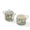 Spode Morris & Co. Strawberry Thief Tea Set for One - 10 Oz. Porcelain Teacup with Matching Teapot, Bird & Floral Pattern - 3 of 4