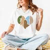 Simply Sage Market Women's Earth Heart Short Sleeve Garment Dyed Tee - 3 of 4