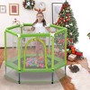 55'' Toddlers Trampoline with Safety Enclosure Net and Balls, Indoor Outdoor Mini Trampoline for Kids - 4 of 4