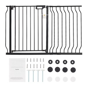 VEVOR Baby Gate,29.5"-46.4"Extra Wide,30" High, Dog Gate,Thru Auto Close Child Gate Pet Security Gate with Pressure Mount Kit and Wall Mount Kit,Black - 1 of 4