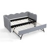 Lycvki Gingham Sofa with Trundle Twin Size Bed Frame No Mattress - 4 of 4