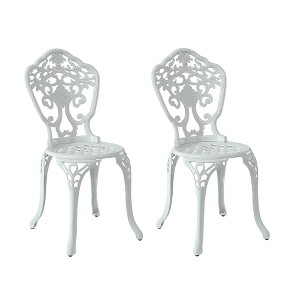 CLIHOME Cast Aluminum Bistro Patio Chairs(Set of 2) - 1 of 4