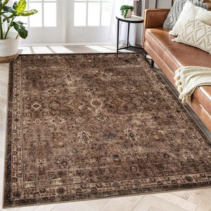 Washable Area Rugs for Living Room Boho Large Soft Floor Rug Indoor Non Slip Carpet - 1 of 4