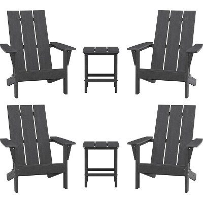 ALAULM Adirondack Chairs Set,Outdoor Chairs, Chairs with Coffee Table or Fire Pit,Widely Used in Patio, Lawn, Garden,Pool and Deck