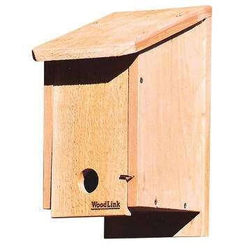 Woodlink Kiln-Dried Natural Cedar Wood Birdhouse Box for Winter Roosting and Shelter with Included Mounting Screws for Backyard Birds, Brown