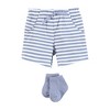 Hudson Baby Infant Boys Bodysuit, Short and Sock, Milk And Cookie Better Together - 4 of 4