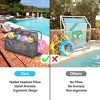 Outdoor Wicker Patio Pool Float Storage Basket PE Rattan with Rolling Wheels for Floaties, Life Vests, Beach Balls, Toys, and Patio Furniture - 3 of 4