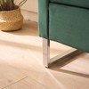 Vynxaria 67.91"Wide Velvet Storage Soft Bench with Armrests  for Living Room, Entryway and Bedroom. GREEN - 4 of 4