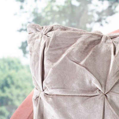 Blush Square Wrinkled Decorative Throw Pillow