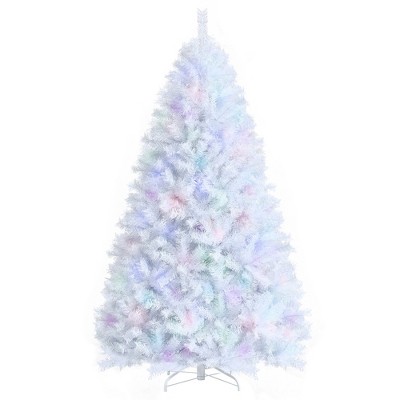 Neiman Marcus 7.5' White Iridescent Christmas Tree with LED Lights