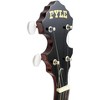 Pyle 5-String Geared Tunable Banjo with White Jade Tune Pegs, Rosewood Fretboard, and Wood Finish - 3 of 4