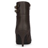 Allegra K Women's Pointed Toe Buckle Stiletto Heels Ankle Boots - 3 of 4