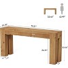 Tribesigns Solid Wood Console Table, 70.87" Extra Long Entryway Table with Sturdy Legs, Narrow Sofa Table for Hallway, Living Room, Light Brown - 2 of 4