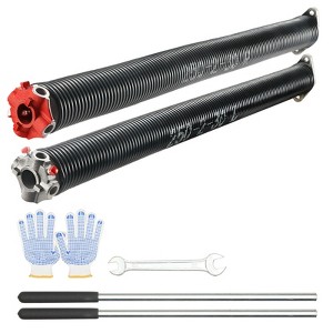 VEVOR Garage Door Torsion Springs, 16000 Cycles, Pair of 0.25 x 2 x 30inch, Garage Door Springs with Non-Slip Winding Bars, Black - 1 of 4