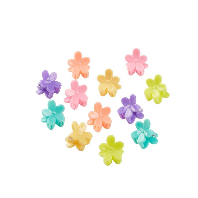 sc&#252;nci Kids Floral Shaped Mini Claw Clips - Pastels -12pcs, 3 of 5