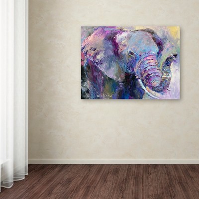 Large Blue and Purple Elephant Canvas Print