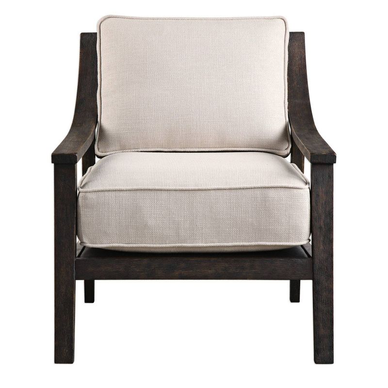 Uttermost Lyle Neutral Beige Linen Fabric Accent Chair, 5 of 8