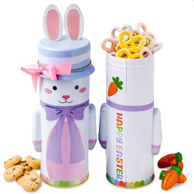Bonnie and Pop, Easter Bunny Gift Tin, Chocolate Easter Eggs and Snacks