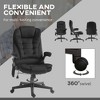 TiramisuBest 6-Point Vibrating & Heated Office Chair, Black Polyester Velvet, 125¡ã Recline, Adjustable Height - 2 of 4