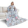 Catalonia Wearable Blanket with Sleeves and Pocket, Cozy Soft Fleece Mink Micro Plush Wrap Throws Blanket Robe for Adults, Gift for Her - 2 of 4