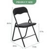 2 Pack Folding Chairs with Cushion, Foldable & Stackable Commercial Chairs with Non-Slip Rubber Pads, Portable Metal Frame Seat - 2 of 4