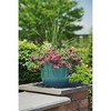 Garden Elements Indoor/Outdoor Glazed Brushed Happy Plastic Planter, Large, 15in - 4 of 4