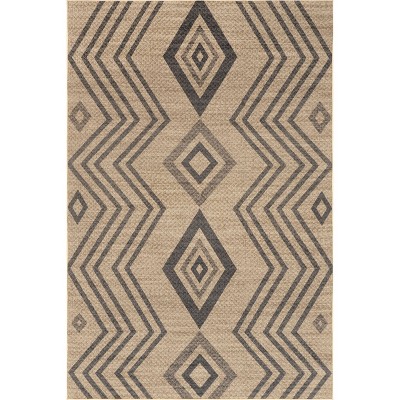 Nuloom Kasie Geometric Stripes Easy-Jute Machine Washable Indoor Area Rug