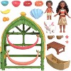 Mattel Disney Moana 2 Toys, Moana & Simea Village Home Playset with 2 Small Dolls, Pua Figure & 15 Accessories - 2 of 4