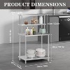 Acekool Stainless Steel Work Table with Backsplash & Wheels, Adjustable Under Shelf, 12x30/36/48in, for Kitchen, Restaurant, Laundry - 3 of 4