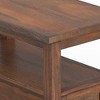 Norfolk Narrow Side Table Distressed Charcoal Brown - WyndenHall: Pine Wood, 1 Drawer, Open Shelf, 20" High - 4 of 4