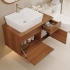 KWPZQEB 31" Modern Bathroom Vanity with Ceramic Basin, Floating Vanity Sink Cabinet with 2 Drawer & 2 Stroge Cabinet, Freestanding Cabinet - 4 of 4