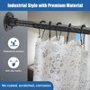 LunaLulinlk Black Shower Curtain Rod, Adjustable Heavy Duty Shower Rods for Bathroom, Closet, Bedroom, 29-62 inch - 2 of 4