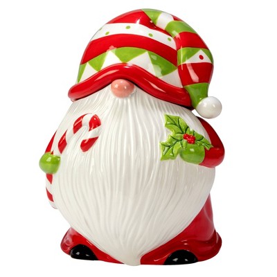 64oz Earthenware Holiday Magic Gnomes 3-D Cookie Jar - Certified International